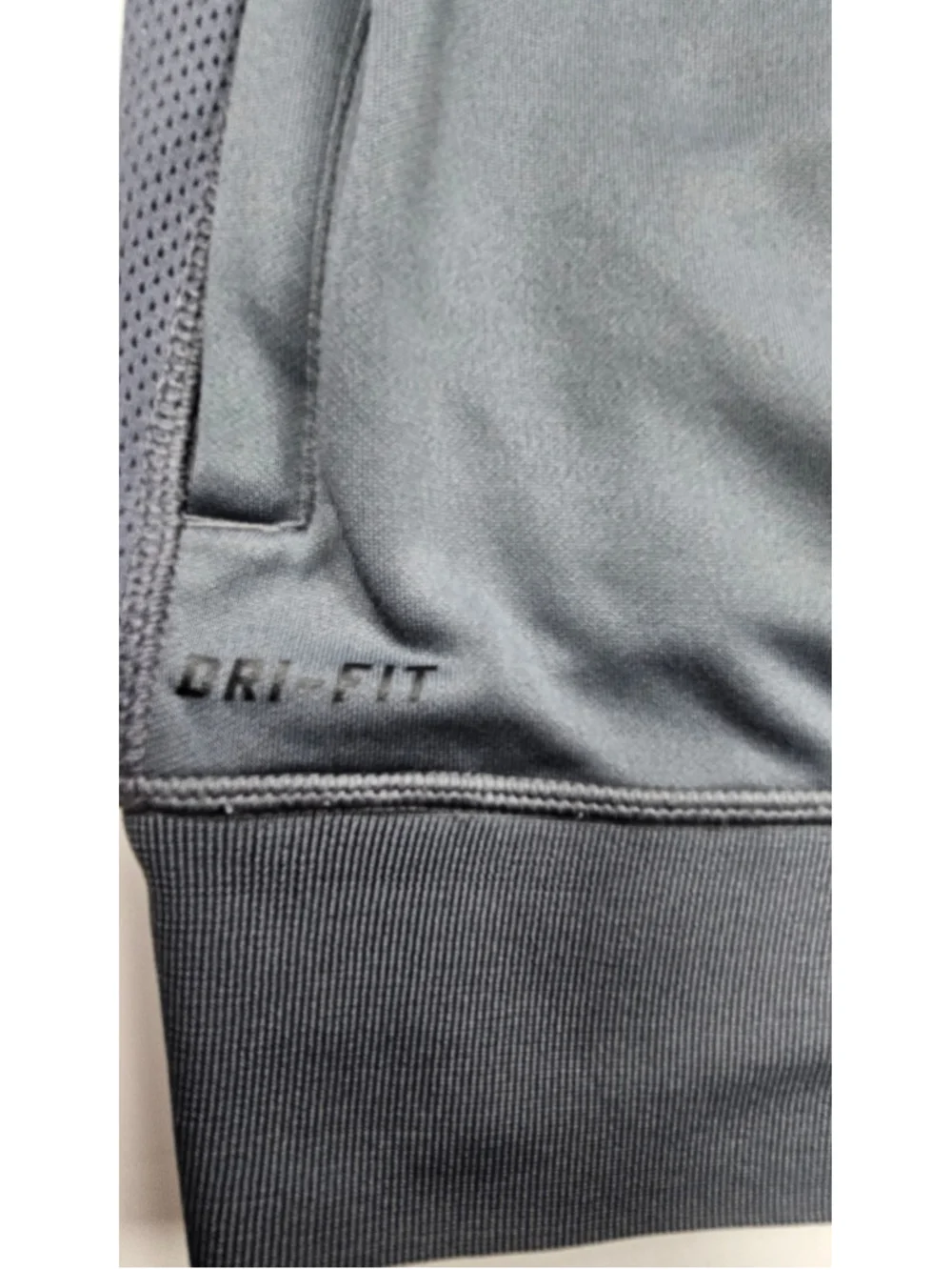Nike Dri-FIT Track Jacket Men’s 3XL Gray Blue Full Zip Mesh Panel Swoosh